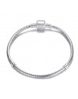 Wysokiej jakości 17-21cm posrebrzane wąż Chain Link bransoletka Fit europejskiej Charm bransoletka dla kobiet DIY tworzenia biżu