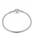 Wysokiej jakości 17-21cm posrebrzane wąż Chain Link bransoletka Fit europejskiej Charm bransoletka dla kobiet DIY tworzenia biżu