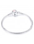 Wysokiej jakości 17-21cm posrebrzane wąż Chain Link bransoletka Fit europejskiej Charm bransoletka dla kobiet DIY tworzenia biżu