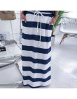 Fanbety kobiety sexy off shoulder zestawy dwuczęściowe sukienka kotwica łodzi koszule z nadrukiem sukienka w paski zestawy Lady 