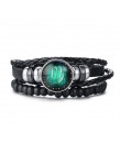 Vnox Aries 12 horoskop wielowarstwowa skórzana linka bransoletki dla kobiet mężczyzn prezenty Vintage biżuteria pulseira