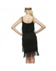 Sukienka z frędzlami kobiety Sexy Summer Flapper Beach Dress Strap głęboki dekolt czarny srebrno-biały krótki Fringe sukienek A-