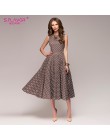 S. FLAVOR kobiety sukienka vintage bez rękawów, dekolt w kształcie litery "o", 2020 lato Vestidos kobiety elegancka, w kropki dr