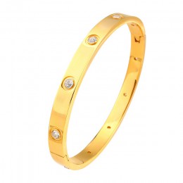 Moda marka kobiety bransoletki i bransolety otwórz mankiet Design bransoletki ze stali nierdzewnej Crystal Luxury biżuteria z ró