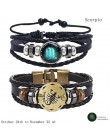 2 sztuk/zestaw 12 konstelacji bransoletki Luminous Charm bransoletka skórzana zodiak horoskop pleciona bransoletka mężczyźni kob