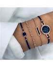 6 sztuk/zestaw zestaw bransoletek dla kobiet Boho Gem Shell Turtle Leaf korale skórzana wielowarstwowa bransoletka Charm Lady Go