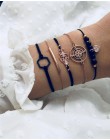 6 sztuk/zestaw zestaw bransoletek dla kobiet Boho Gem Shell Turtle Leaf korale skórzana wielowarstwowa bransoletka Charm Lady Go
