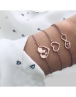 6 sztuk/zestaw zestaw bransoletek dla kobiet Boho Gem Shell Turtle Leaf korale skórzana wielowarstwowa bransoletka Charm Lady Go