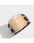 Flatfoosie Fashion ZA Leopard bransoletki dla kobiet Boho guzik o złotym kolorze skórzana bransoletka w stylu vintage świąteczna