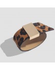 Flatfoosie Fashion ZA Leopard bransoletki dla kobiet Boho guzik o złotym kolorze skórzana bransoletka w stylu vintage świąteczna