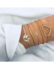 6 sztuk/zestaw zestaw bransoletek dla kobiet Boho Gem Shell Turtle Leaf korale skórzana wielowarstwowa bransoletka Charm Lady Go