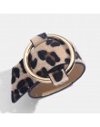 Flatfoosie Fashion ZA Leopard bransoletki dla kobiet Boho guzik o złotym kolorze skórzana bransoletka w stylu vintage świąteczna