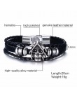 Vnox Vintage ster Charm bransoletka dla mężczyzn wielowarstwowa skórzana linka bransoletki bransoletki 7.87 "pulseira masculina