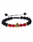 DOUVEI Drop Shipping Roman rycerz Spartan wojownik Gladiator kask bransoletka mężczyźni kamień bransoletka z koralików Mala joga