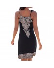 Sukienka damska letnia sukienka Halter Neck Boho drukuj bez rękawów Casual Mini kostiumy kąpielowe Sundress Plus rozmiar Jupe da