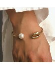 Złoty kolor Cowrie Shell bransoletki dla kobiet Pearl koraliki urok mankiet otwarcie bransoletka czeski plaża biżuteria Pulseras