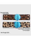 D & D Fashion Leopard Charm skórzane bransoletki dla kobiet proste wszystkie mecze OL V słowo szeroka bransoletka mankietowa Fem