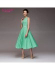 S. FLAVOR kobiety sukienka vintage bez rękawów, dekolt w kształcie litery "o", 2020 lato Vestidos kobiety elegancka, w kropki dr