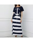 Fanbety kobiety sexy off shoulder zestawy dwuczęściowe sukienka kotwica łodzi koszule z nadrukiem sukienka w paski zestawy Lady 