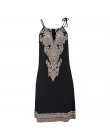 Sukienka damska letnia sukienka Halter Neck Boho drukuj bez rękawów Casual Mini kostiumy kąpielowe Sundress Plus rozmiar Jupe da
