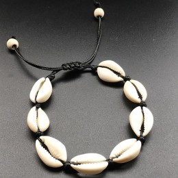 Złoty kolor Cowrie Shell bransoletki dla kobiet Pearl koraliki urok mankiet otwarcie bransoletka czeski plaża biżuteria Pulseras