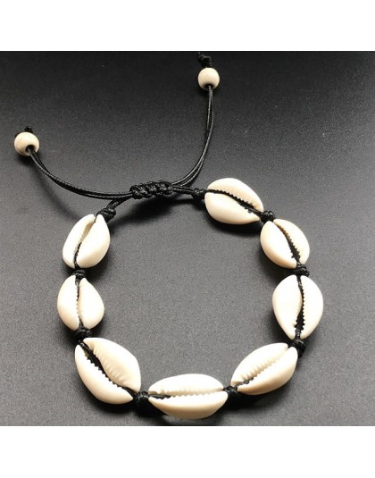 Złoty kolor Cowrie Shell bransoletki dla kobiet Pearl koraliki urok mankiet otwarcie bransoletka czeski plaża biżuteria Pulseras