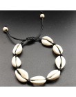 Złoty kolor Cowrie Shell bransoletki dla kobiet Pearl koraliki urok mankiet otwarcie bransoletka czeski plaża biżuteria Pulseras
