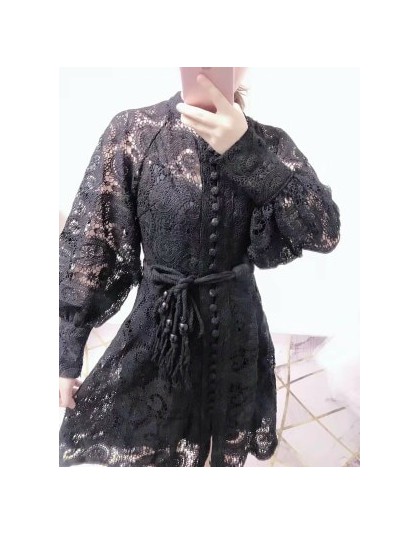Eleganckie drążą kobiety sukienka stojak latarnia rękaw wysokiej bandaż w talii z kamizelki sukienki Midi kobieta moda 2019 Chic
