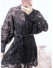Eleganckie drążą kobiety sukienka stojak latarnia rękaw wysokiej bandaż w talii z kamizelki sukienki Midi kobieta moda 2019 Chic