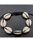 Złoty kolor Cowrie Shell bransoletki dla kobiet Pearl koraliki urok mankiet otwarcie bransoletka czeski plaża biżuteria Pulseras