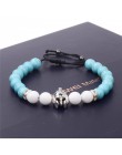 DOUVEI Drop Shipping Roman rycerz Spartan wojownik Gladiator kask bransoletka mężczyźni kamień bransoletka z koralików Mala joga