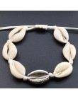 Złoty kolor Cowrie Shell bransoletki dla kobiet Pearl koraliki urok mankiet otwarcie bransoletka czeski plaża biżuteria Pulseras