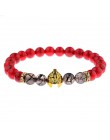 DOUVEI Drop Shipping Roman rycerz Spartan wojownik Gladiator kask bransoletka mężczyźni kamień bransoletka z koralików Mala joga