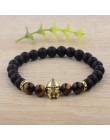 DOUVEI Drop Shipping Roman rycerz Spartan wojownik Gladiator kask bransoletka mężczyźni kamień bransoletka z koralików Mala joga
