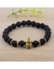 DOUVEI Drop Shipping Roman rycerz Spartan wojownik Gladiator kask bransoletka mężczyźni kamień bransoletka z koralików Mala joga
