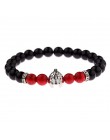 DOUVEI Drop Shipping Roman rycerz Spartan wojownik Gladiator kask bransoletka mężczyźni kamień bransoletka z koralików Mala joga