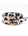 D & D Fashion Leopard Charm skórzane bransoletki dla kobiet proste wszystkie mecze OL V słowo szeroka bransoletka mankietowa Fem