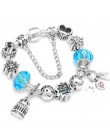 Boosbiy Mickey Minnie Charms bransoletka z koraliki ze szkła murano z Mickey wisiorek markowe bransoletki bransoletki dzień matk