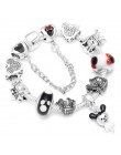 Boosbiy Mickey Minnie Charms bransoletka z koraliki ze szkła murano z Mickey wisiorek markowe bransoletki bransoletki dzień matk