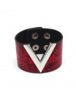 D & D Fashion Leopard Charm skórzane bransoletki dla kobiet proste wszystkie mecze OL V słowo szeroka bransoletka mankietowa Fem