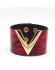 D & D Fashion Leopard Charm skórzane bransoletki dla kobiet proste wszystkie mecze OL V słowo szeroka bransoletka mankietowa Fem