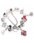 Boosbiy Mickey Minnie Charms bransoletka z koraliki ze szkła murano z Mickey wisiorek markowe bransoletki bransoletki dzień matk