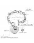 Shefly Love Heart Charm bransoletki dla kobiet złoty kolor srebrny Bileklik bransoletka i bransoletka biżuteria europa biżuteria
