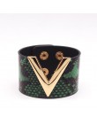 D & D Fashion Leopard Charm skórzane bransoletki dla kobiet proste wszystkie mecze OL V słowo szeroka bransoletka mankietowa Fem