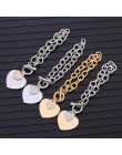 Shefly Love Heart Charm bransoletki dla kobiet złoty kolor srebrny Bileklik bransoletka i bransoletka biżuteria europa biżuteria