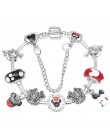 Boosbiy Mickey Minnie Charms bransoletka z koraliki ze szkła murano z Mickey wisiorek markowe bransoletki bransoletki dzień matk