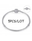 BAOPON 5 sztuk/partia wąż łańcuch zapięcie zabezpieczające europejska delikatna bransoletka Fit DIY Charm bransoletki i Bangles 
