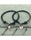 Kluczowa kłódka serce para bransoletka dla kobiet i mężczyzn Handmade Vintage Rope Chain regulowana biżuteria kochanków sparowan