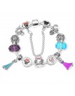 Boosbiy Mickey Minnie Charms bransoletka z koraliki ze szkła murano z Mickey wisiorek markowe bransoletki bransoletki dzień matk
