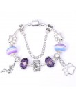 Boosbiy Mickey Minnie Charms bransoletka z koraliki ze szkła murano z Mickey wisiorek markowe bransoletki bransoletki dzień matk